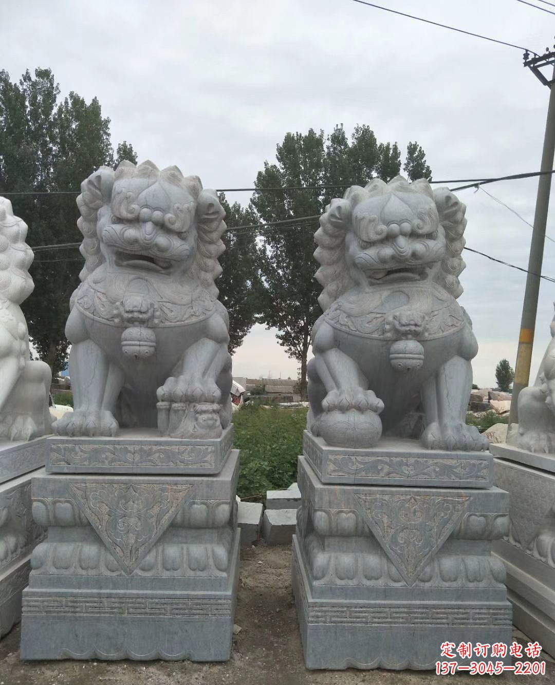 保定3米高青石狮子