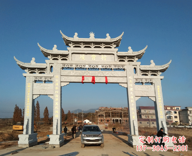 保定全国著名景点石雕牌坊