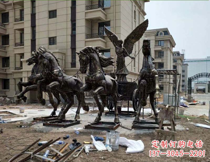 保定阿波罗战车小区景观铜雕