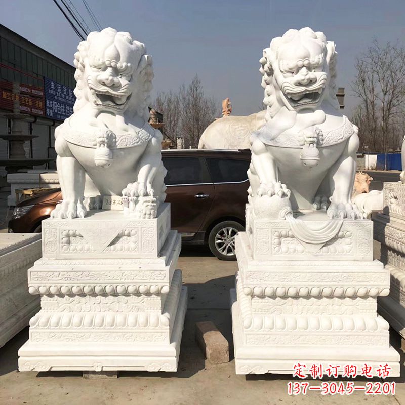 保定新精美汉白玉狮子