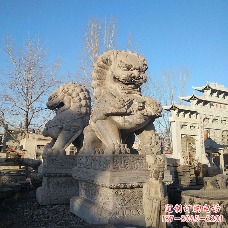 保定新室内装饰狮子雕塑