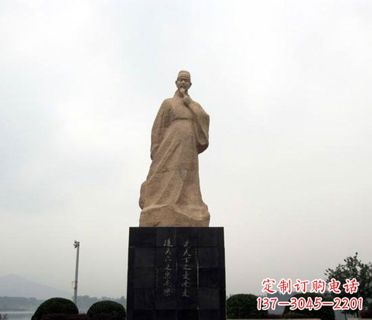 保定北宋政治家范仲淹石雕