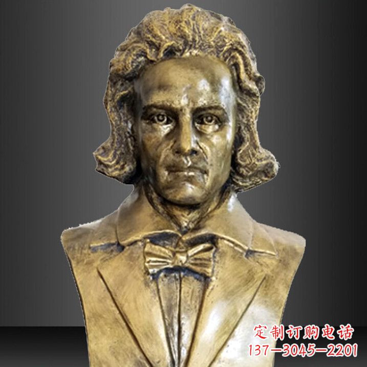 保定贝多芬纯铜铸造名人胸像