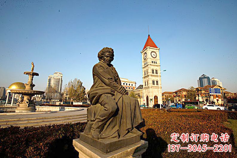 保定贝多芬头像雕塑-城市文化名人雕像