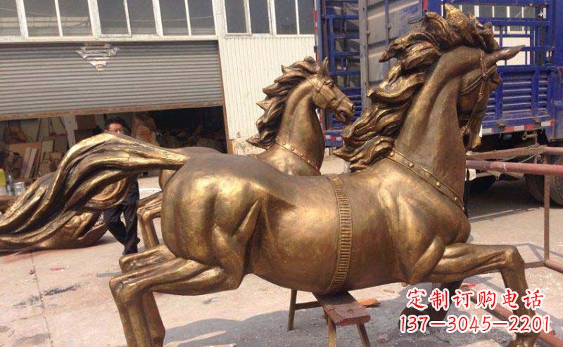 保定奔马广场铜雕