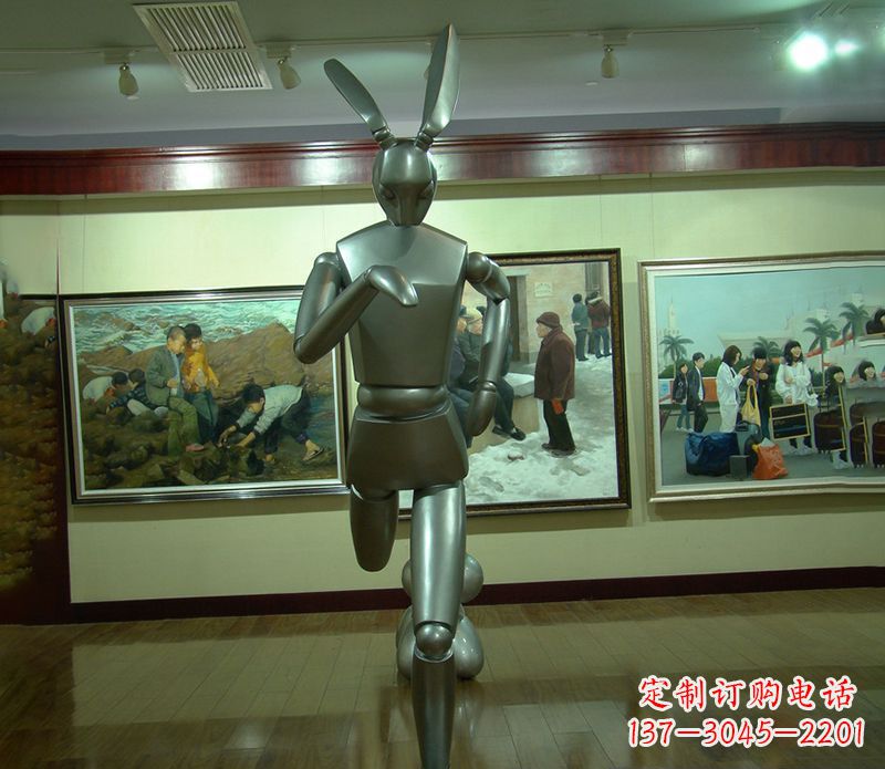保定奔跑兔子雕塑