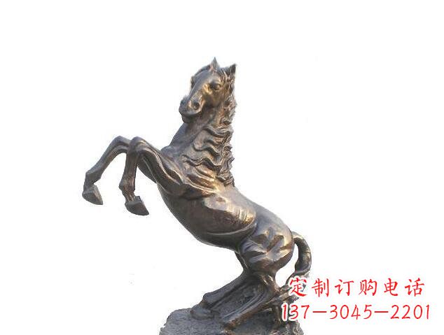 保定精美的奔腾马铜镀铜动物雕塑