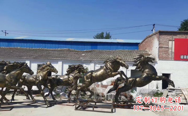 保定“马儿风采”精美铜雕