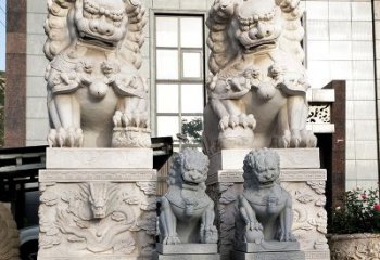 保定石狮子雕塑——守护家园的看门神