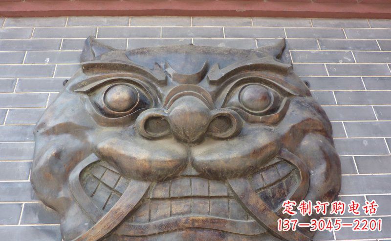 保定狴犴古代神兽铜浮雕