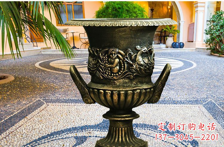 保定新品铜质花盆,添点现代精致