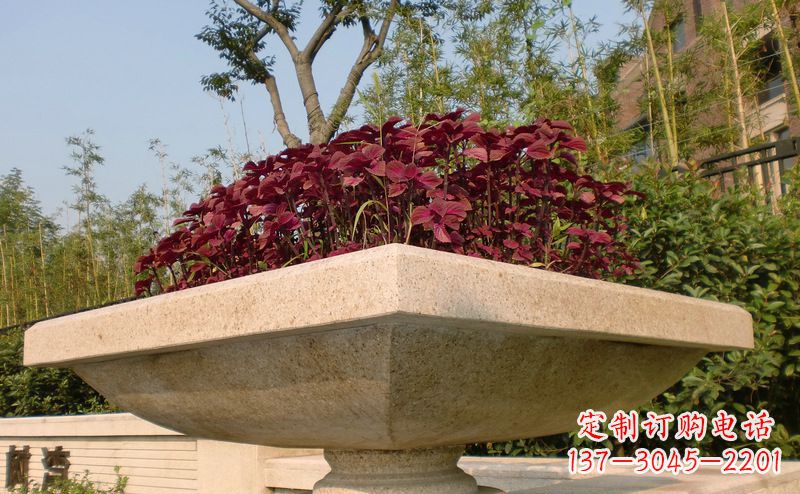 保定精美大理石花盆