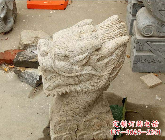 保定别墅景观龙头喷泉石雕