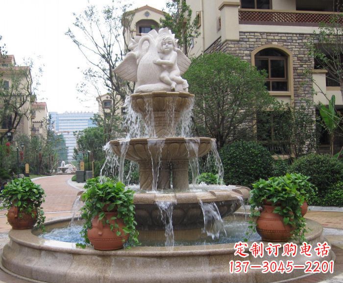 保定天使之泉——别墅景观石雕