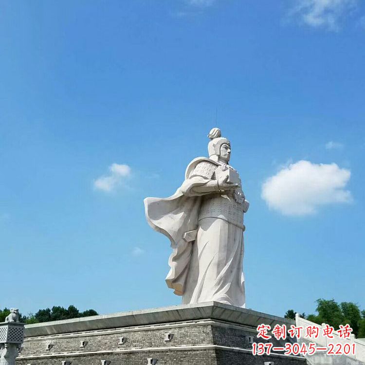 保定兵仙韩信汉白玉石雕-景区古代著名将领军事家雕像