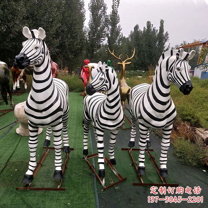 保定斑马玻璃钢仿真雕塑