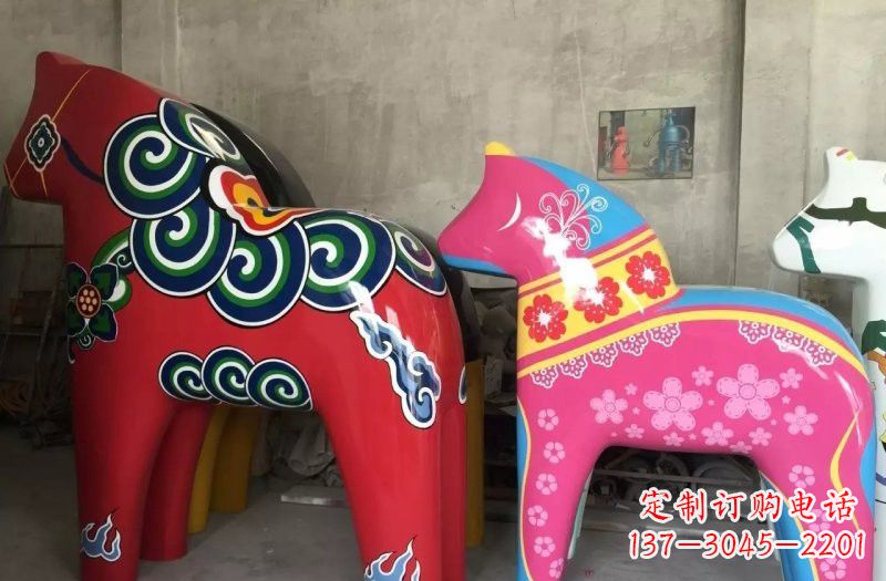 保定新颖独角兽彩绘玻璃钢装饰品
