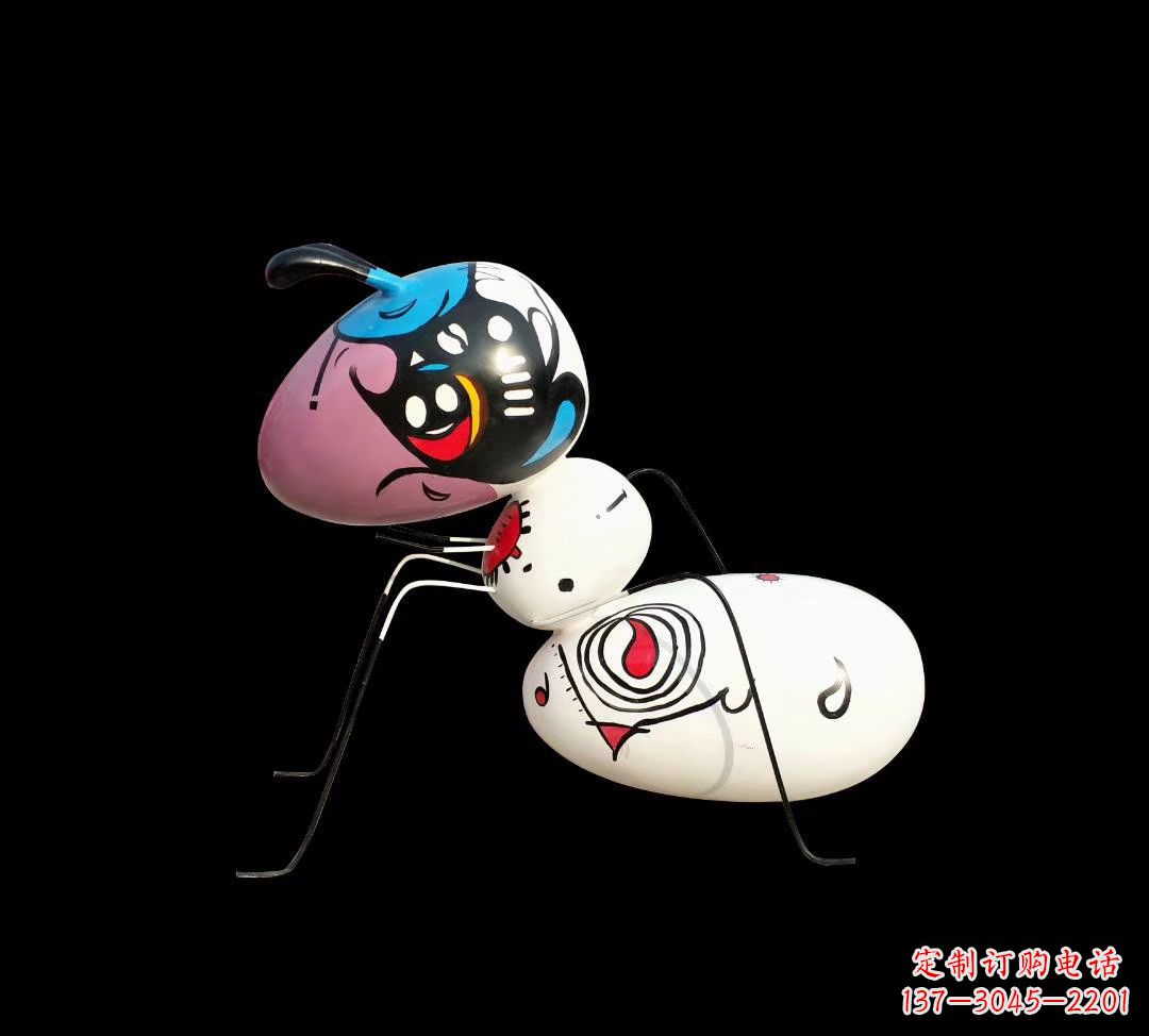 保定玻璃钢彩绘蚂蚁雕塑