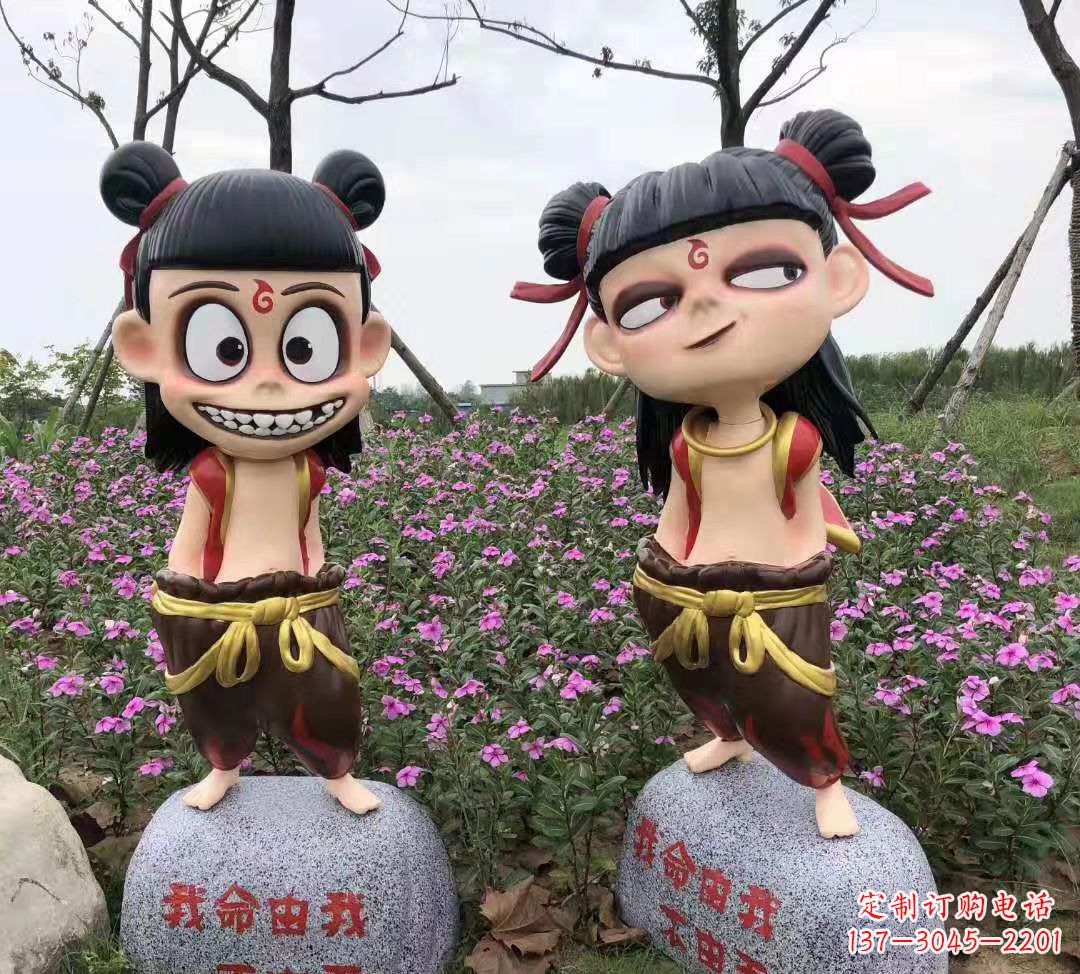 保定玻璃钢彩绘哪吒