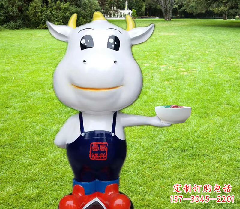 保定玻璃钢制作的牛雕塑