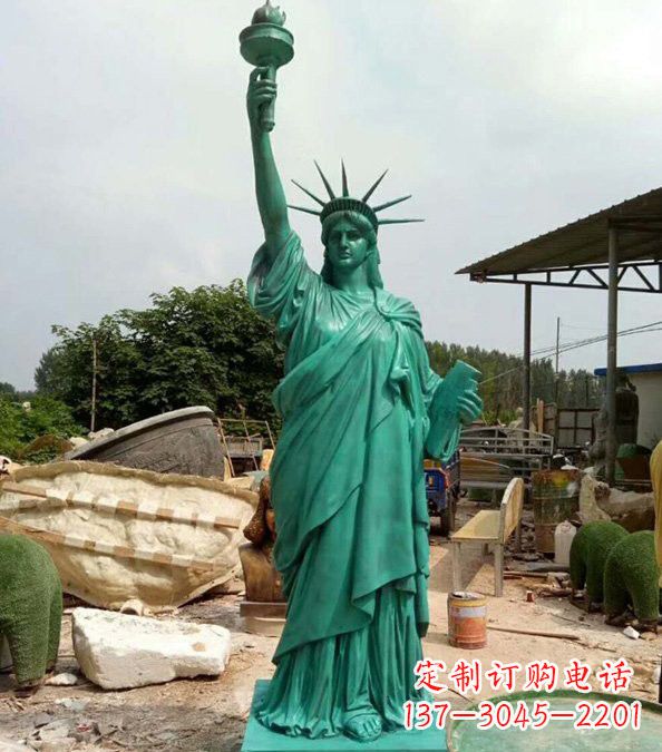 保定玻璃钢仿青铜自由女神像的雕塑