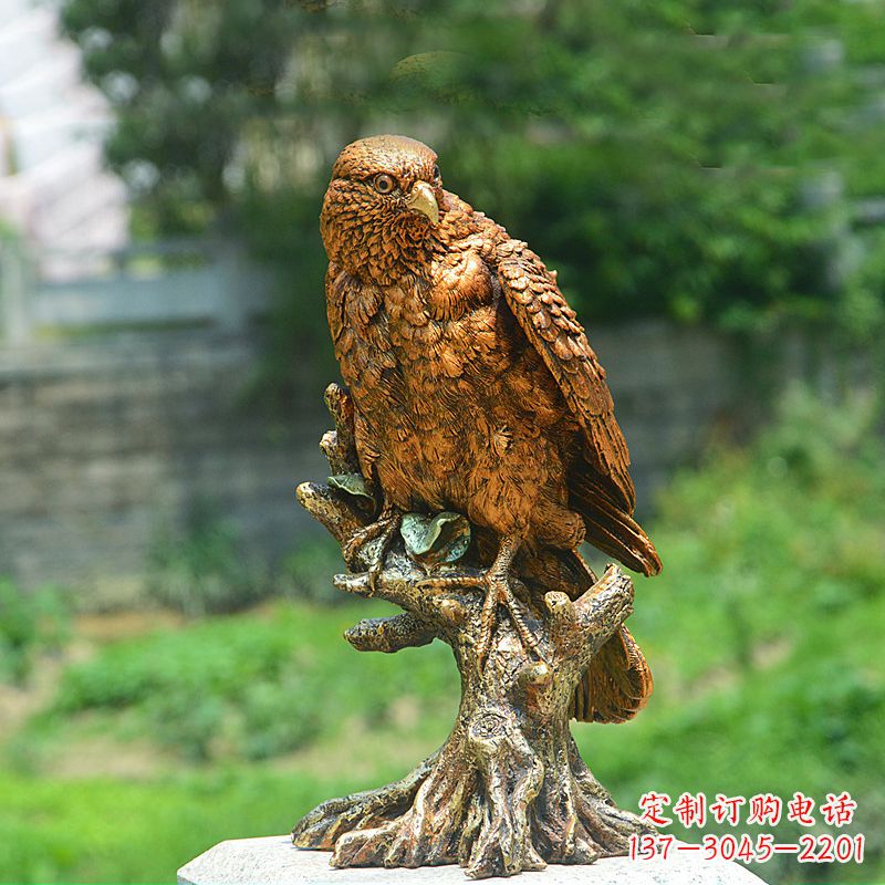 保定玻璃钢仿铜老鹰雕塑
