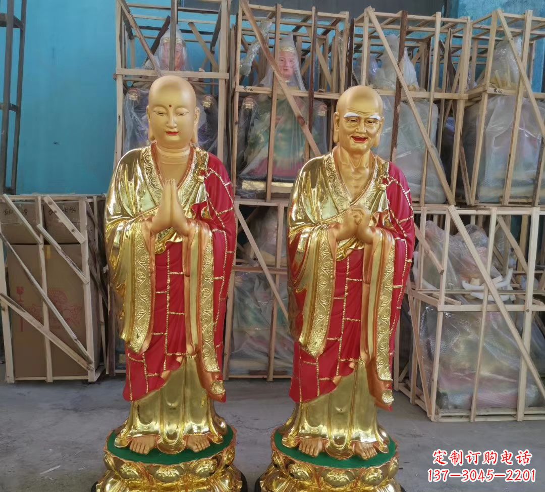 保定玻璃钢仿铜佛像雕塑寺庙景观雕塑