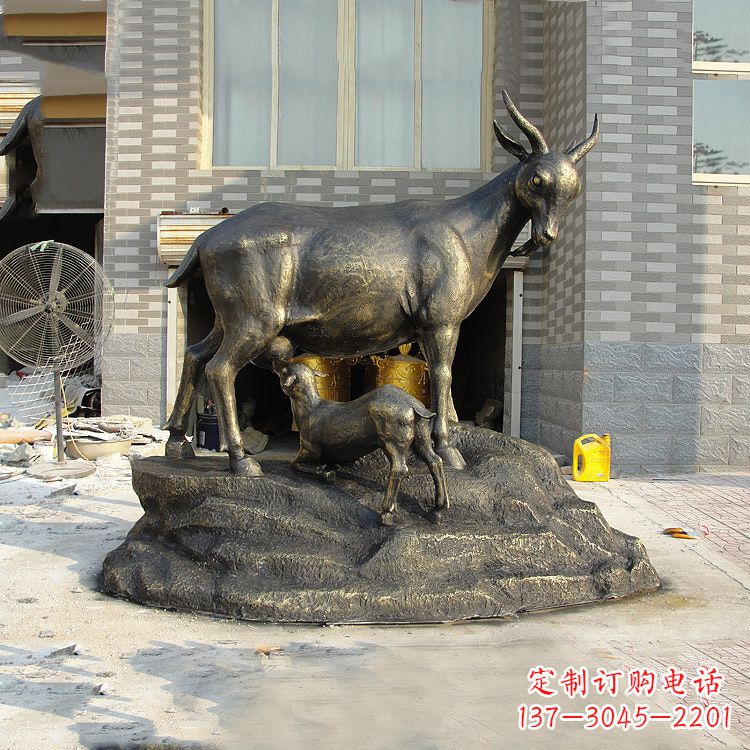 保定玻璃钢仿铜动物雕塑