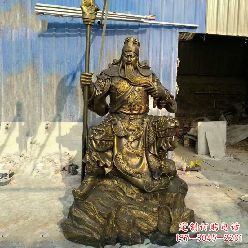 保定玻璃钢仿铜关羽雕塑