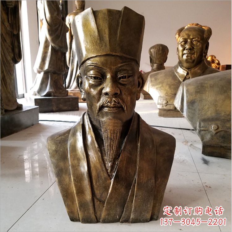 保定玻璃钢苏轼头像雕塑