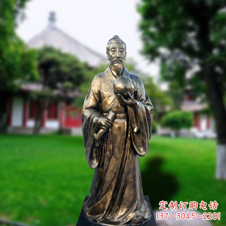 保定玻璃钢仿铜雕塑——纪念东汉时期著名天文学家张衡