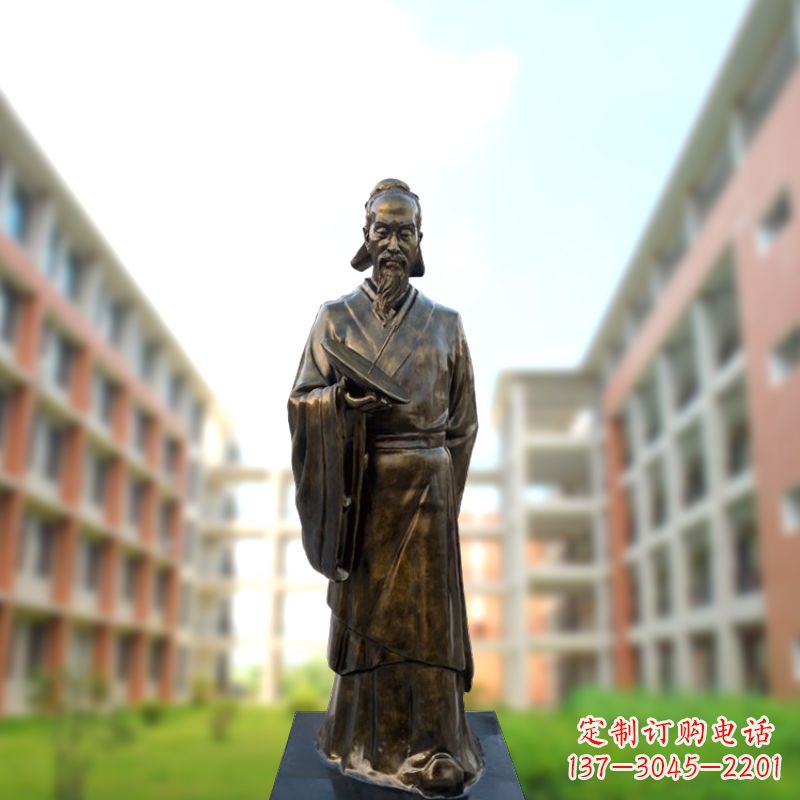 保定祖冲之雕像——传承校园历史的象征