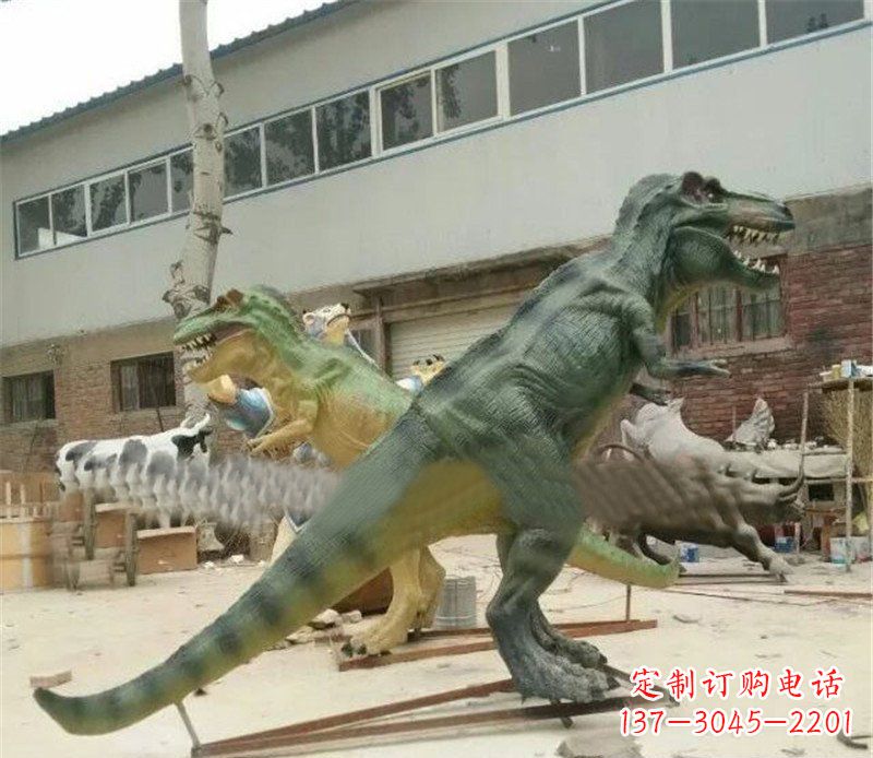 保定玻璃钢制作的恐龙雕塑