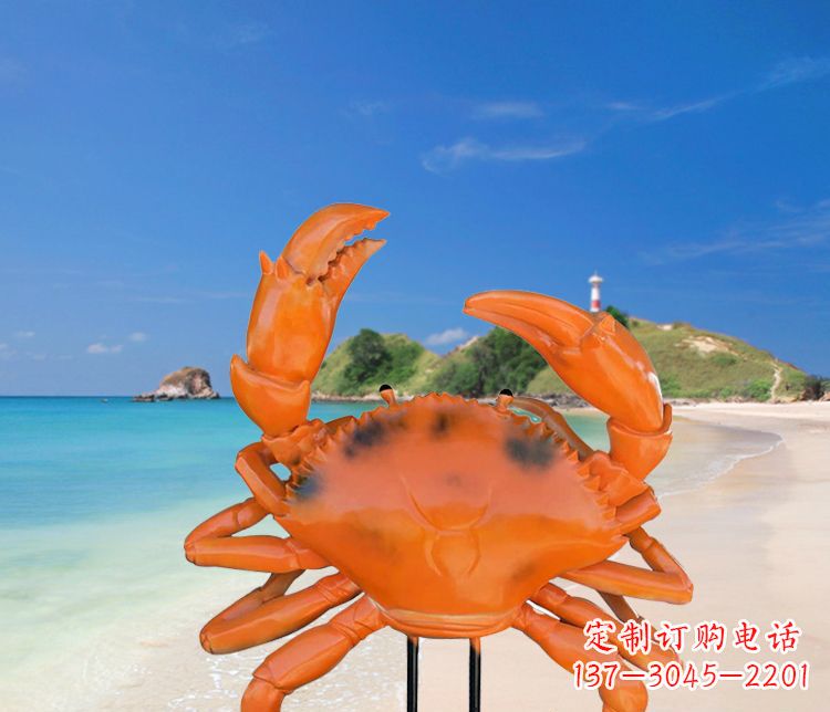 保定玻璃钢螃蟹雕塑