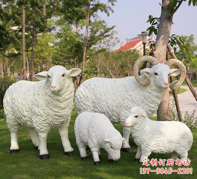 保定玻璃钢山羊雕塑仿真艺术的精彩之作