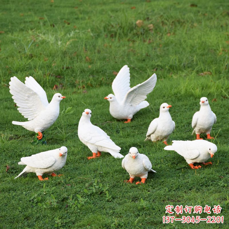 保定玻璃钢鸽子雕塑艺术的精美表现