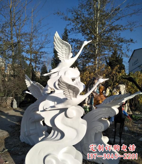 保定玻璃钢天鹅雕塑