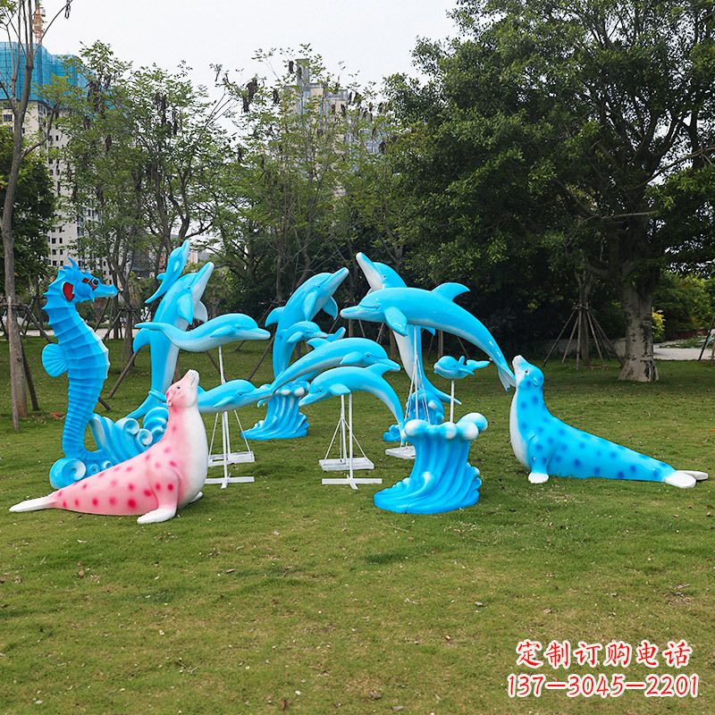 保定玻璃钢海豚雕塑艺术的精美表现