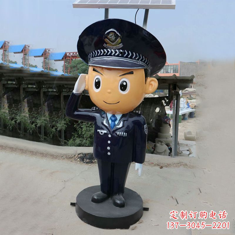 保定玻璃钢警察雕塑