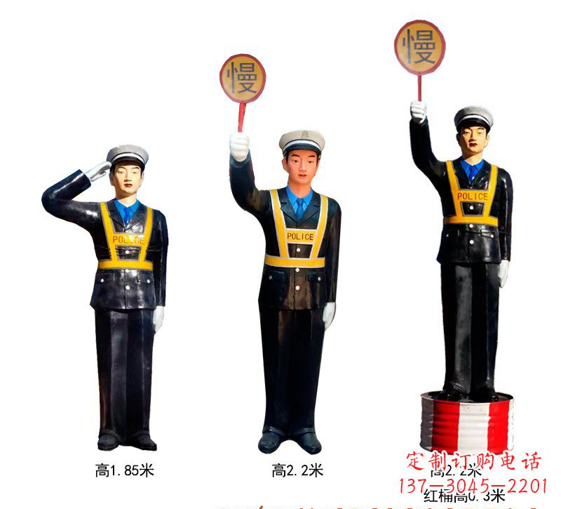 保定玻璃钢警察雕塑象征警察的英勇