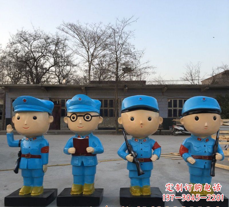 保定玻璃钢制作的红军雕塑传承精神