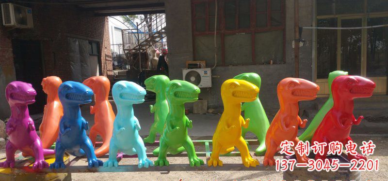 保定玻璃钢制作的恐龙雕塑精美而又耐久