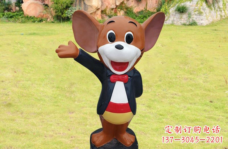 保定玻璃钢卡通老鼠杰瑞雕塑