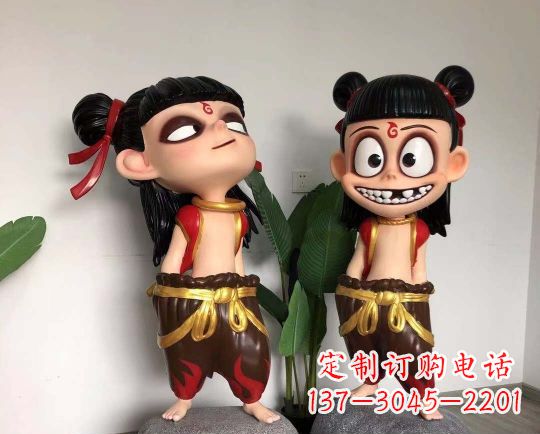 保定玻璃钢制作的哪吒雕塑一种神奇的艺术