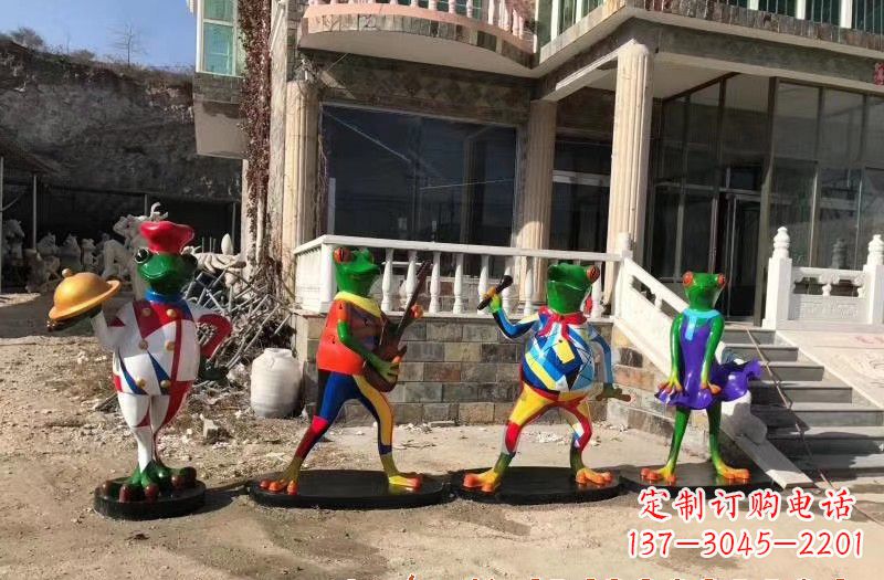 保定玻璃钢卡通青蛙雕塑