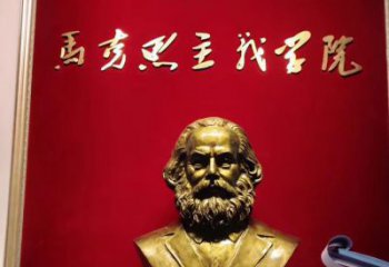 保定马克思头像玻璃钢仿铜雕塑