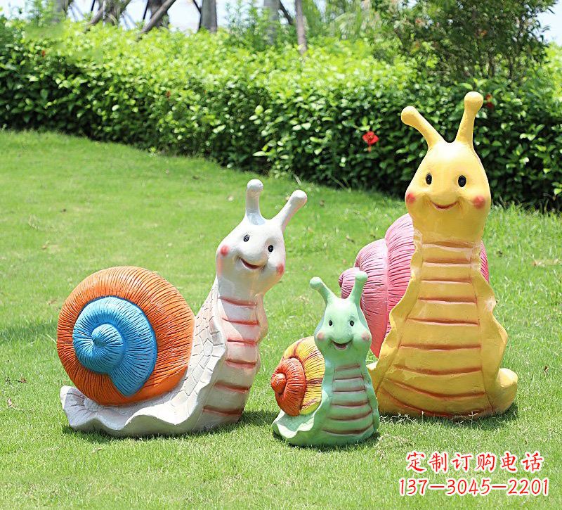 保定玻璃钢蜗牛雕塑精美艺术品