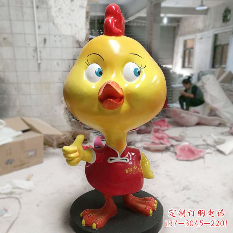 保定“玻璃钢制造的精美鸡雕塑”