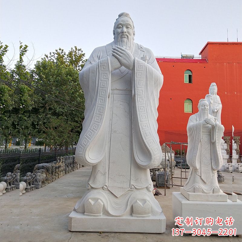 保定玻璃钢孔子仿铜雕塑树脂
