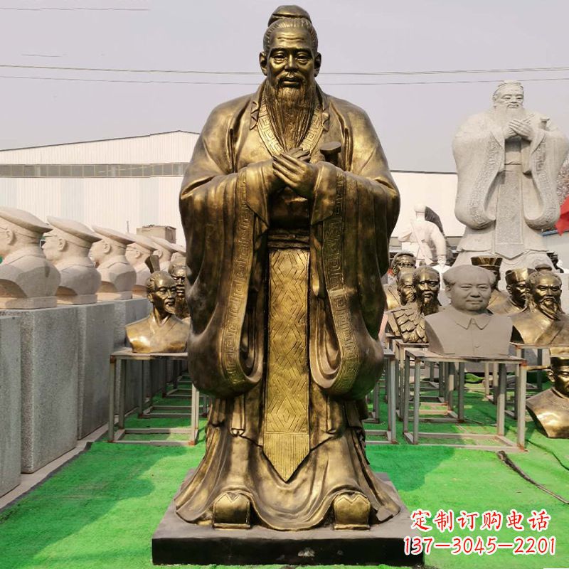 保定玻璃钢制孔子雕塑